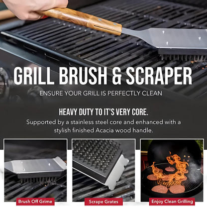 BowLift | Stainless Grill Brush and Scraper