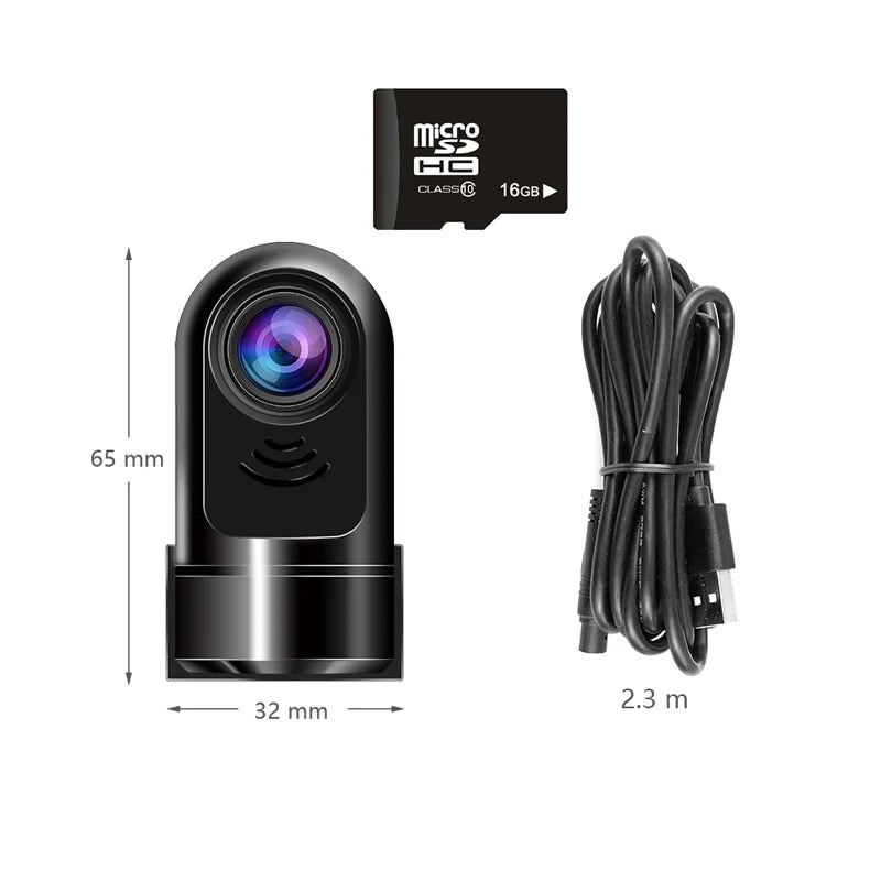 BowLift | 1080P HD Mini ADAS Dashcam with 360° Rotating Function