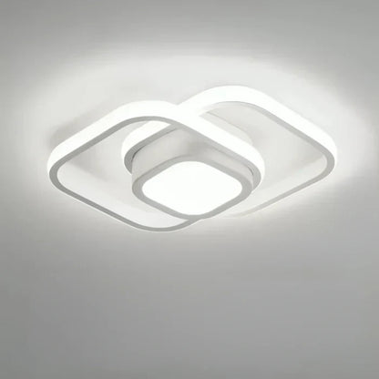 Modern LED Ceiling Lamp with Double Ring Design - Twilight Rings | Skanto