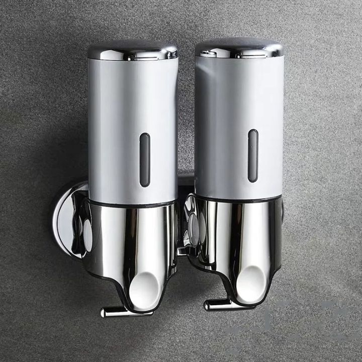 BowLift | Wall Mounted Soap Dispenser | SudsStation Bathroom Organizer | Stainless Steel & ABS | 16.9 fl oz | Set of 1–3