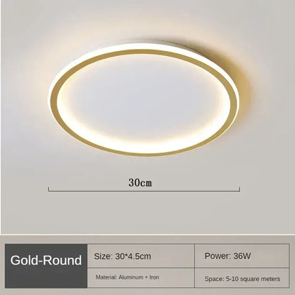 Scandinavian Round Ceiling Lamp - AuroraSphere | Karnz