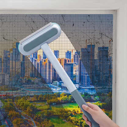Double-sided Window Screen Cleaning Brush Glass Wiper, Multi-function Pet Hair Lint Remover | Bowlift