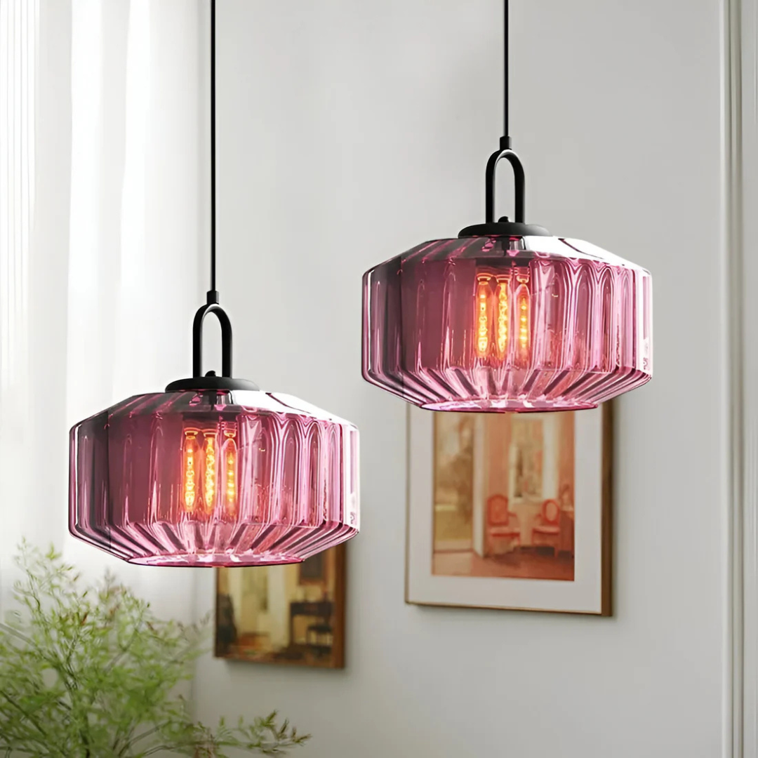 Skanto | Retro Colored Glass Pendant Lamp
