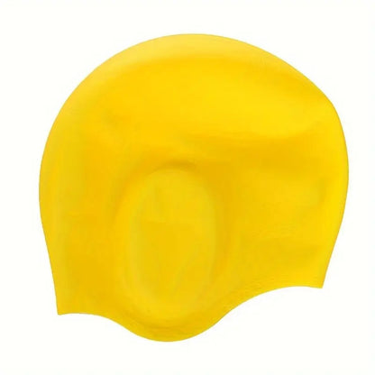 Skanto | Silicone Swim Cap with Ear Protection for Long Hair