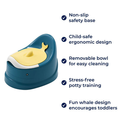 Slip Potty Chair – Child Safety – Removable Easy-Clean Bowl – Ergonomic Comfort – Stress-Free Toddler Potty Training Aid Bowlift