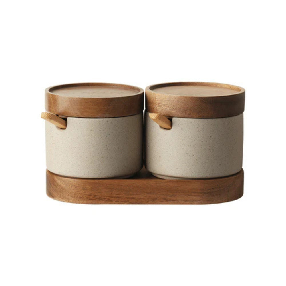 Skanto | Rustic Ceramic Spice Jar Set