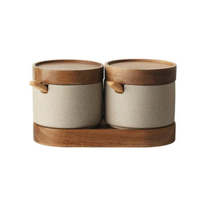 Skanto | Rustic Ceramic Spice Jar Set