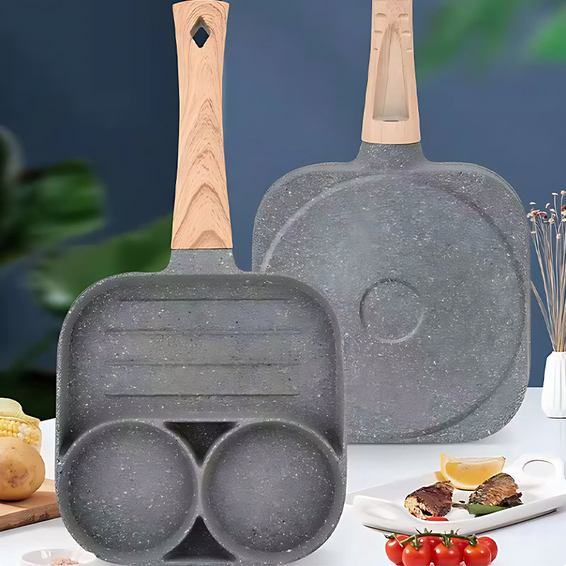 Skanto | Four-Hole Egg Pan, Breakfast Omelette Household Frying Pan Non-Stick Pan