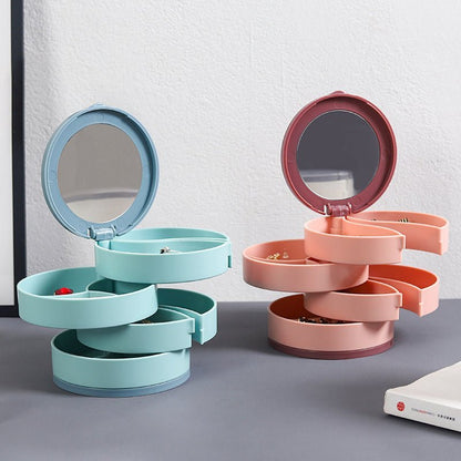 Brehn | Jewelry Box - 360° rotatable storage box for jewelry, maximum protection and organization