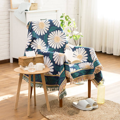 Bohemian knitted throw blankets for sofa decor