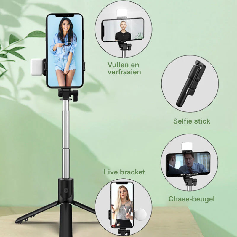 6 in 1 wireless Bluetooth selfie stick