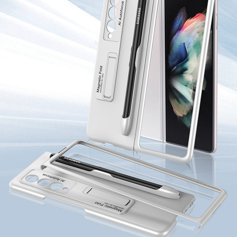Fashionable protective case with stand and pen slot for Samsung Galaxy Z Fold 3