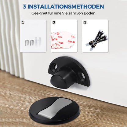 Invisible magnetic stainless steel door stop