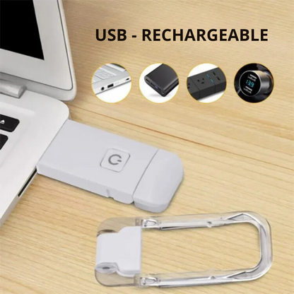 Skanto | Reading Light - Adjustable LED Clip Light with Rechargeable Battery, USB Powered for Bedside Reading, Best for Bookworms and Kids