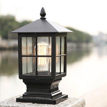 European Outdoor Pillar Light, Waterproof, Rustproof, Terrace Lamp with Single Light Source