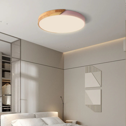 Skanto | Delos – Scandinavian Wood LED Ceiling Lamp | Modern Energy-Efficient Indoor Lighting