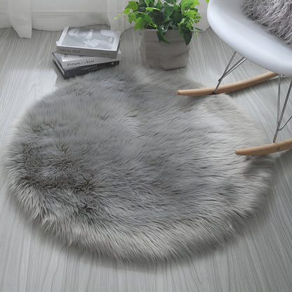 Round Plush Bedroom Floor Rug | Karnz