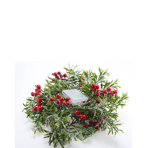 Skanto | Christmas Red Fruit Pine Needle LED Copper Wire Decorative Battery Lights