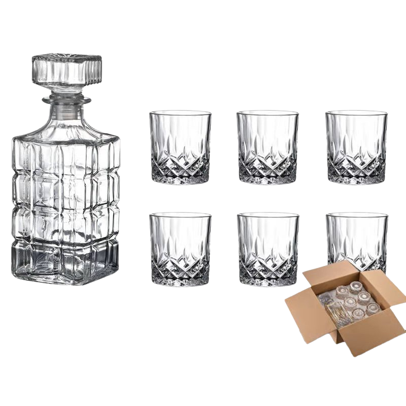 Skanto | RoyalPour - 7-Piece Whiskey Decanter Gift Set