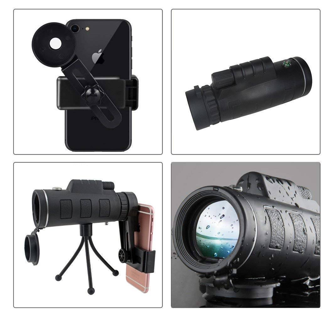 Sandsberg High-Performance Monocular Telescope with Smartphone Adapter and Tripod
