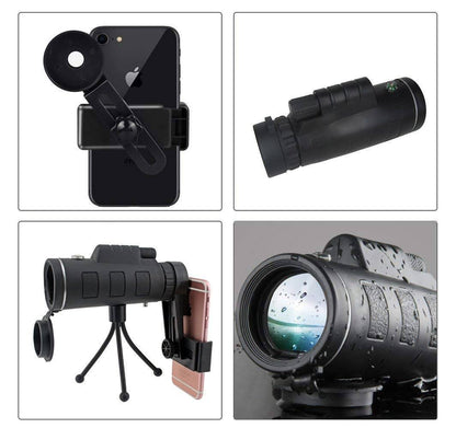 Sandsberg High-Performance Monocular Telescope with Smartphone Adapter and Tripod