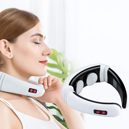 NeckEase | Vibrating Neck Massager – Pain Relief – Portable Design – Relieves Stiff Muscles – Stress & Tension Relief Skanto