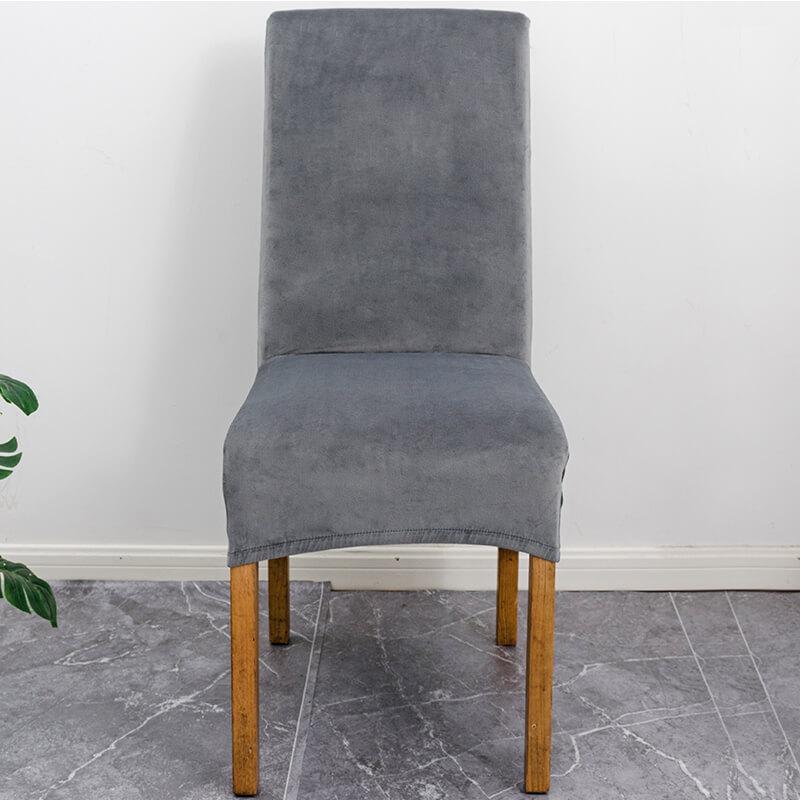 BowLift | Stretch Velvet XL Size Dining Chair Covers x4 | Soft. Stretchable & Non-Slip for Home Dining Room Decoration