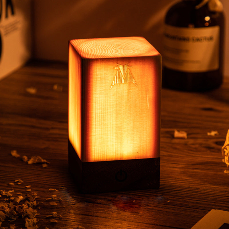 Wireless LED TaBowlifte Lamp with Touch Control | RechargeaBowlifte Battery | Wood Grain Design | AdjustaBowlifte Brightness | Bowlift