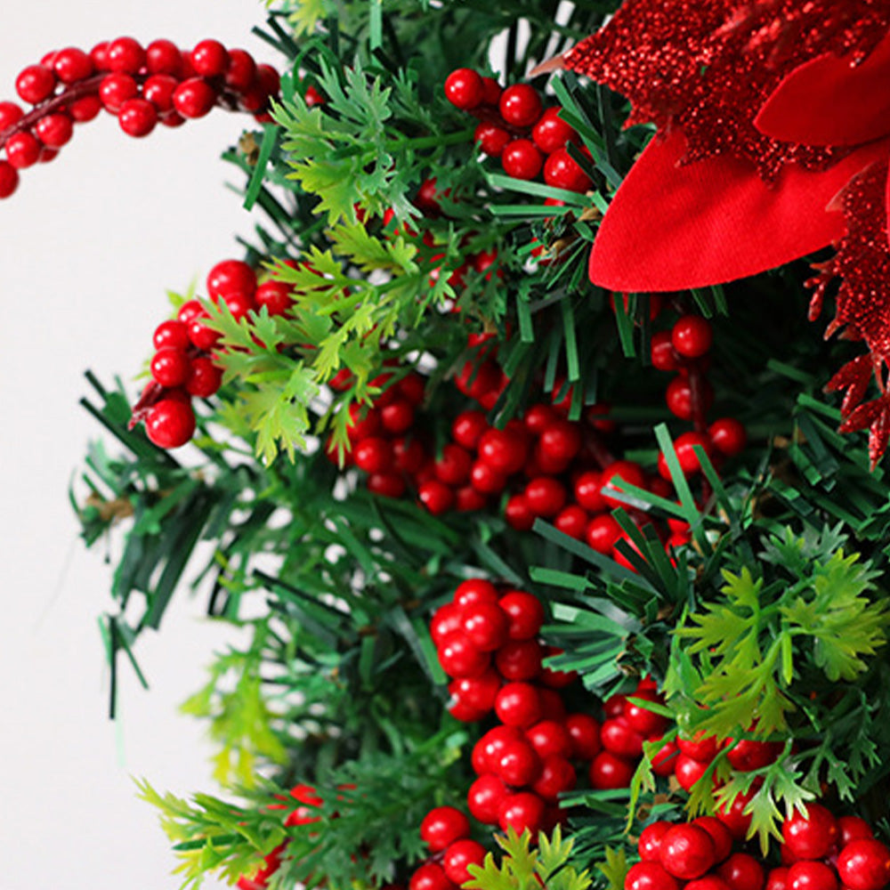 Skanto | Christmas Wreath with LED Lights and Bow
