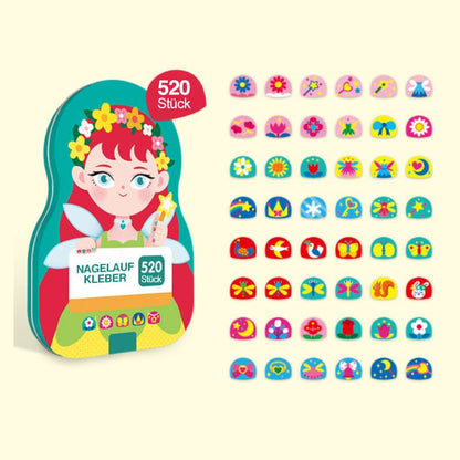 BowLift | Nail Sticker Set for Kids (520 Pieces)