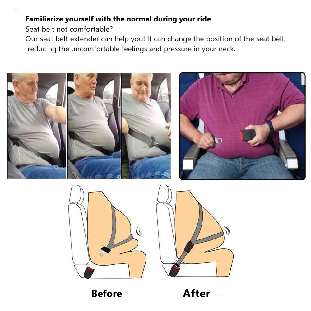 Strong, safe and comfortable seat belt extender