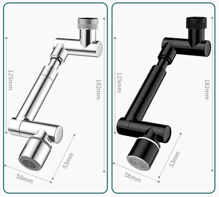 FlexiFlow 360° rotatable and pull-out faucet head Karnz