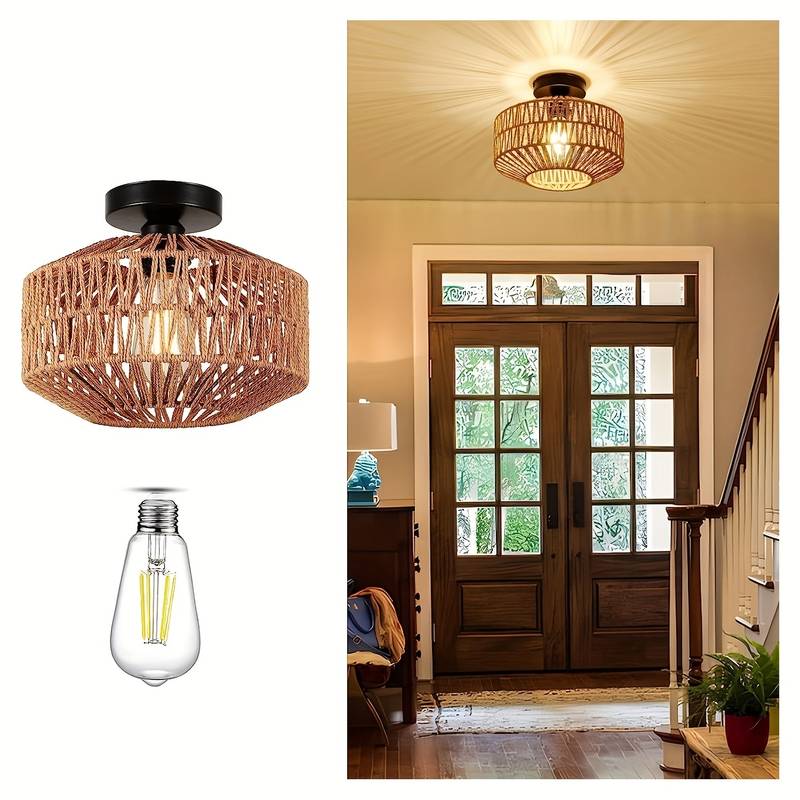 Skanto | WovenCap Pendant Lamp - Boho Chic - Rustic Elegance - Modern Versatility
