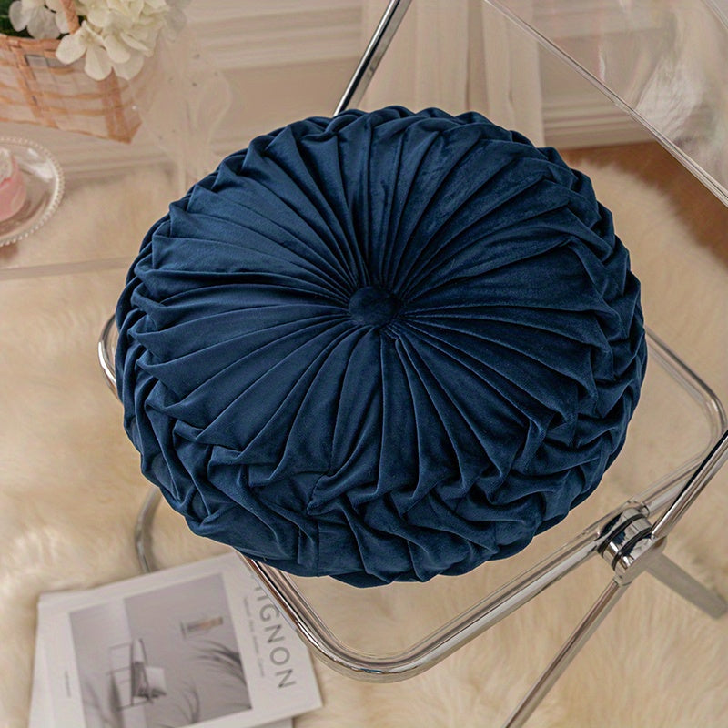 Round Velvet Cushion – Soft Decorative Cushion for Living Room, Bedroom and Office, Perfect as a Floor Cushion or Sofa Decoration | Brehn