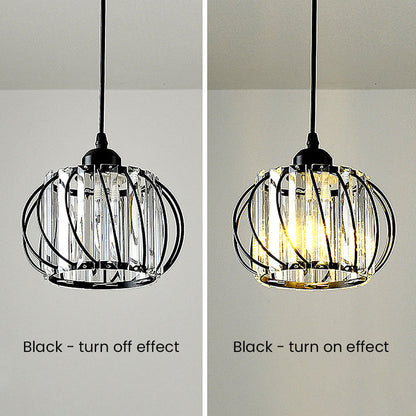 BowLift | Pendant Light Black Glass Globe Ceiling Fixture