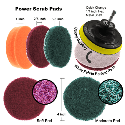 12-in-1 Cleaning Brush Set for Drill | Bowlift