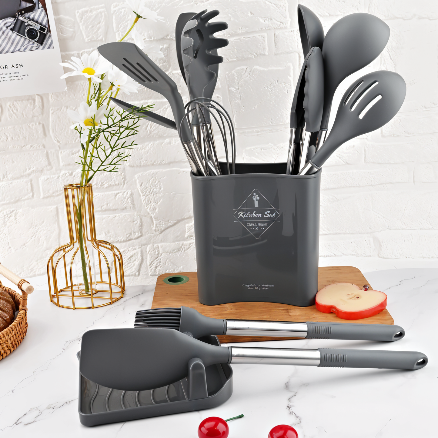 Skanto | 12-Piece Silicone Kitchen Utensil Set – Culinara Pro