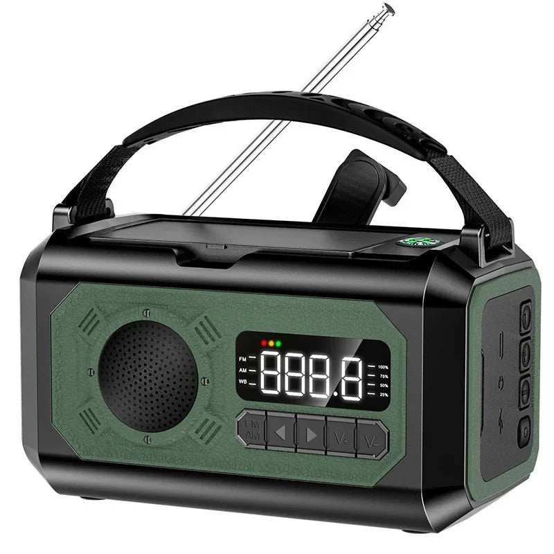 StormGuard Weather Radio – 12000mAh Emergency Radio with Power Bank, Dual Solar Panel and NOAA | Kalsten