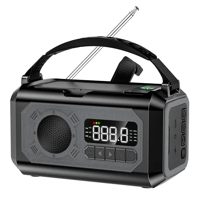 StormGuard Weather Radio – 12000mAh Emergency Radio with Power Bank, Dual Solar Panel and NOAA | Kalsten