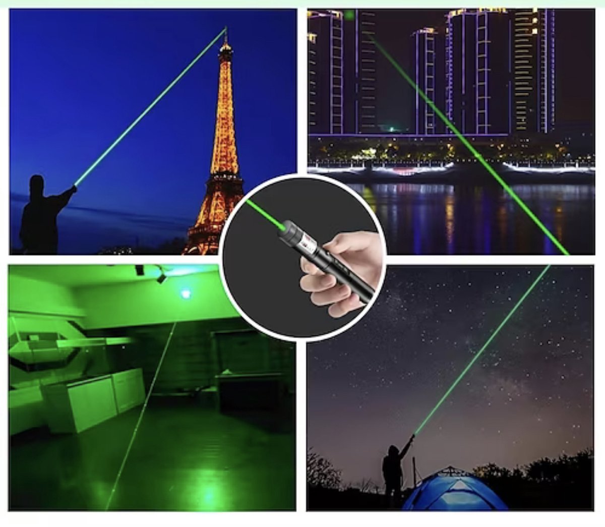 Skanto | Rechargeable Green Laser Pointer USB Metal Pen