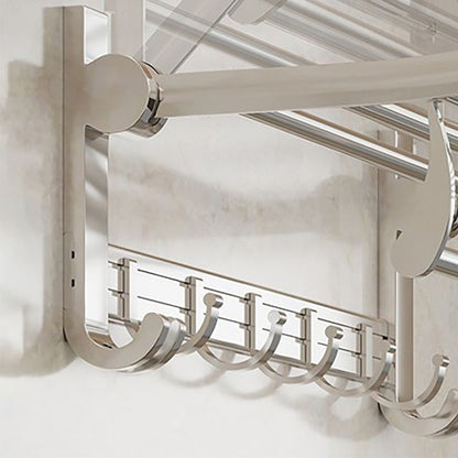 BowLift | Modern Polished Chrome Bathroom Accessories Set Bath Shelf/Towel Holder/Paper Holder included