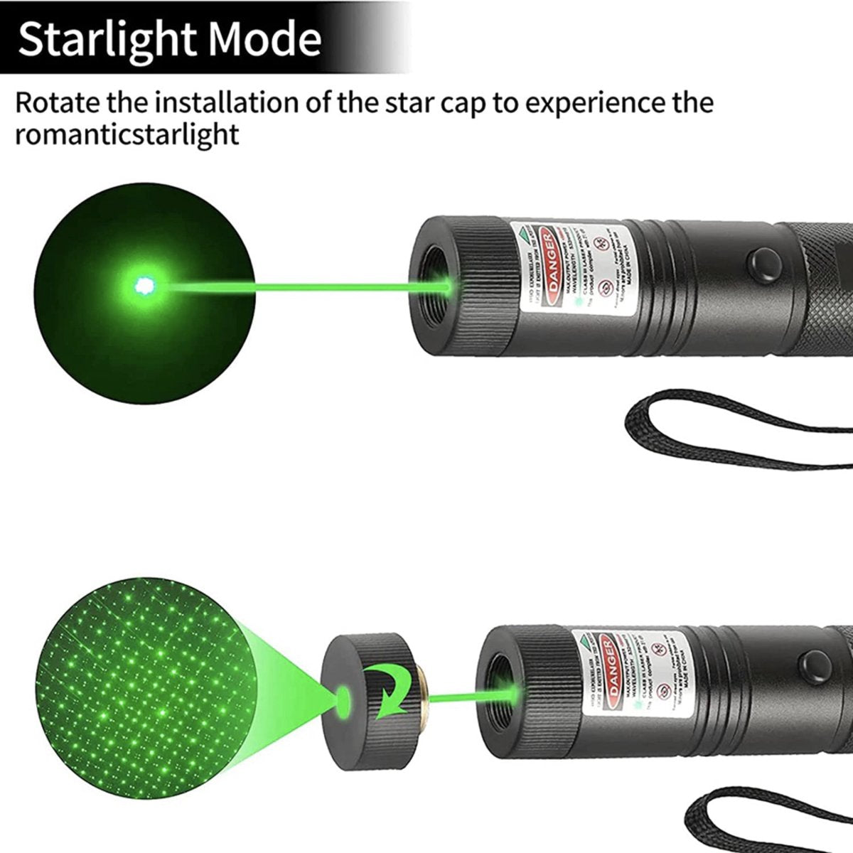 Skanto | Rechargeable Green Laser Pointer USB Metal Pen