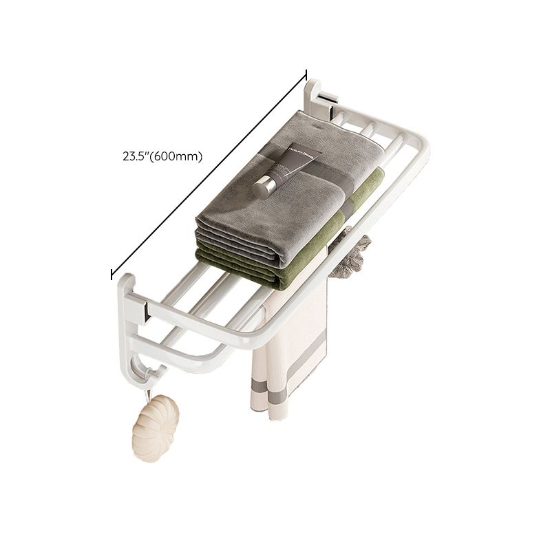 BowLift | Modern Bathroom Hardware Set Towel Bar White Bath Shelf Bathroom Hardware Set