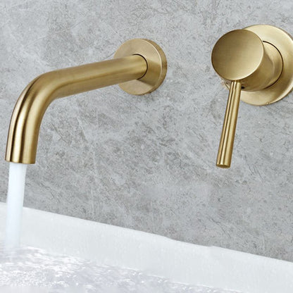 BowLift | Industrial bathroom faucet brass lever handles 2-hole faucets wall-mounted faucet