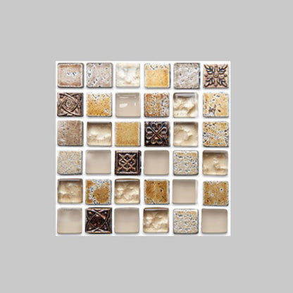 BowLift | Plastic Self-Adhesive Tiles Mosaic Tiles Grid Square Waterproof Self-Adhesive Tile Pack of 12