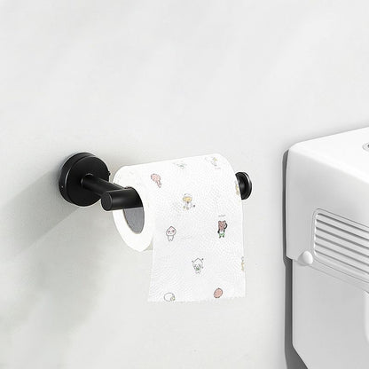 Modern bathroom accessory set made of brushed stainless steel, chrome-plated towel rail/ring & bathrobe hook