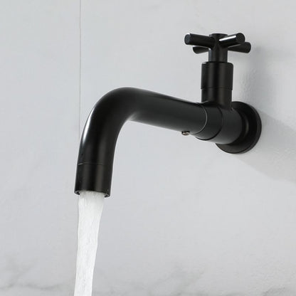 Modern single-lever basin faucet with 1 hole for wall mounting