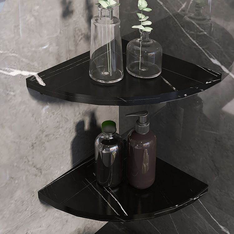 BowLift | 3-piece modern bathroom accessory set marble and metal bathroom shelf