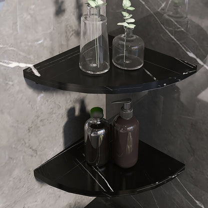 BowLift | 3-piece modern bathroom accessory set marble and metal bathroom shelf