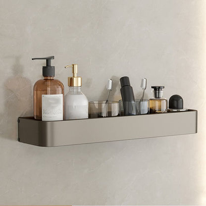 Kalsten | Contemporary Aluminum Bathroom Accessory Set Gray Bath Shelf